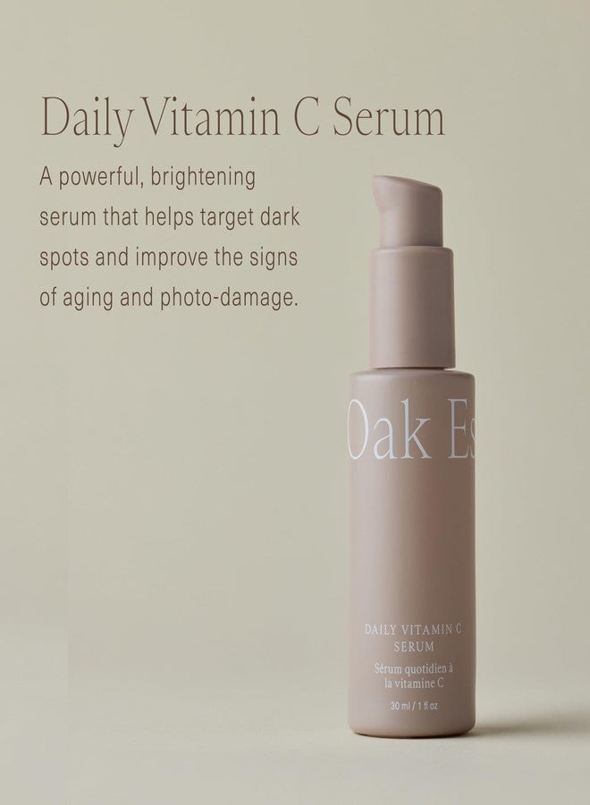 Oak Essentials Daily Vitamin C Serum | Face Serum for Even Skin Tone with Stable Vitamin C, Squalane & Plankton Extract, 1 Oz - Image 2